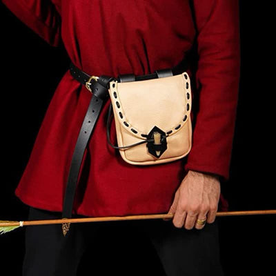 Renaissance Belt Pouch Holster EDC Leather Waist Bag Cosplay Coin Purse