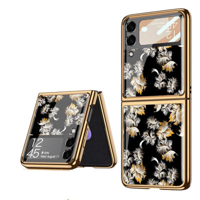 Samsung Galaxy Z Flip 3 Case Floral Premium Thin Transparent Hard PC Phone Cover