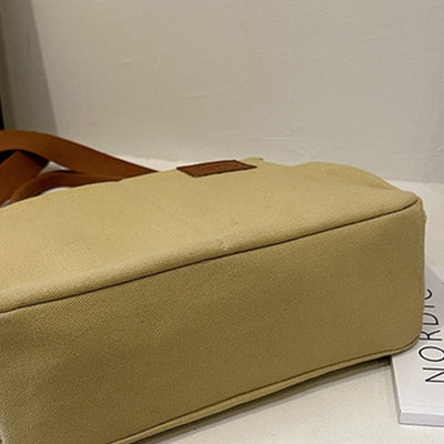 Simple Tote Bag For Women Daily Portable Canvas Crossbody Bag