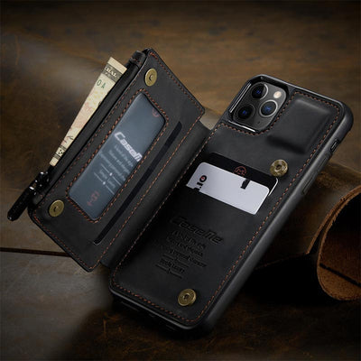 2 IN 1 Anti-theft RFID Phone Bag Wallet Smartphone Case Compatible with iPhone