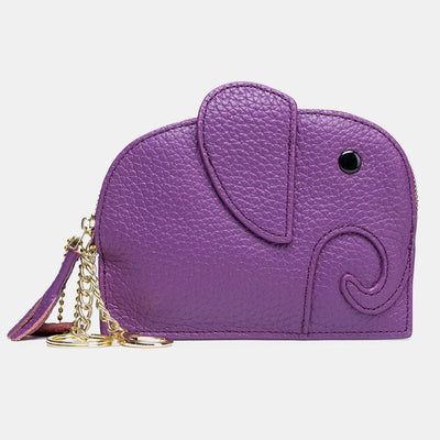 Cute Genuine Leather elephant coin bag Purse