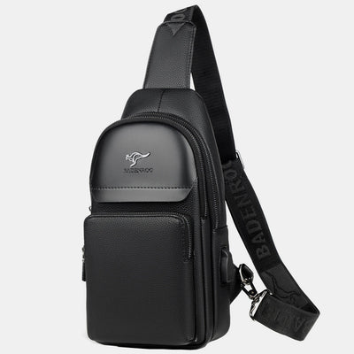 Multipurpose Sling Bag Waterproof Soft Crossbody Backpack with USB Charger Port