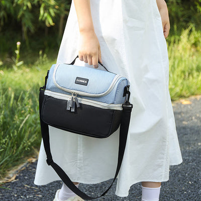 Cooler Bag For Outing Double Layer Insulation Crossbody Picnic Bag