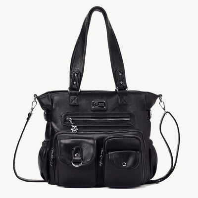Women Large Underarm Tote Multiple Pockets Two Use Crossbody Bag