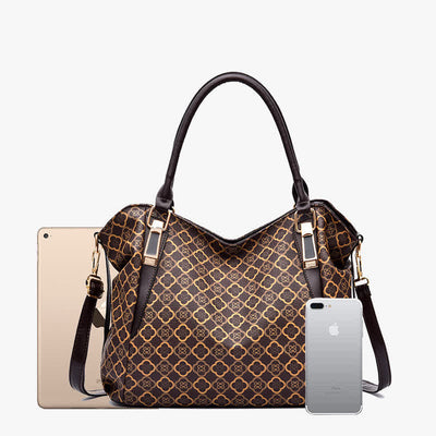Leather Hobo Bag Large Capacity Tote Handbag Multifuntion Shoulder Purses