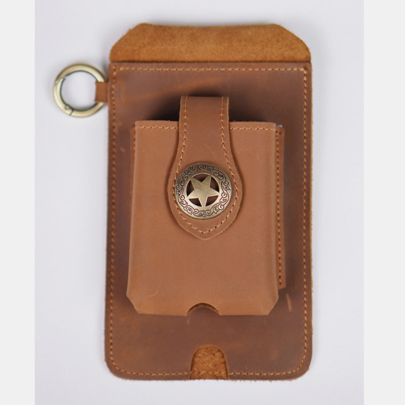 Genuine Leather Phone Holster Universal Cell Phone Holder With Belt Loop