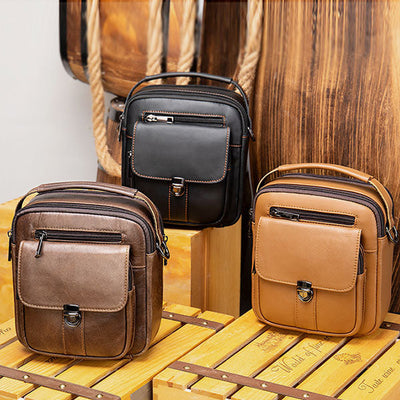 Large Capacity Retro Genuine Leather Crossbody Bag