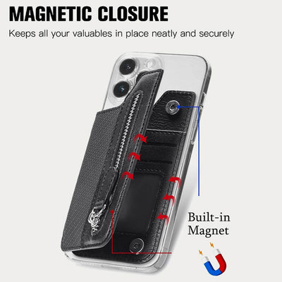 Wallet For Phone Creative Stick Clamshell Style Back Card Holder