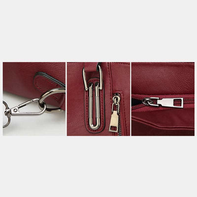 Faux Leather Tote Bag for Women Handbag Shoulder Purse Crossbody Bag