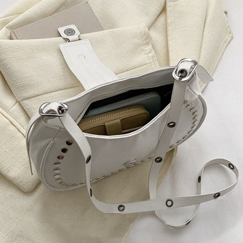 Rivet Crossbody Bag For Ladies Minimalist Punk Classic Purse