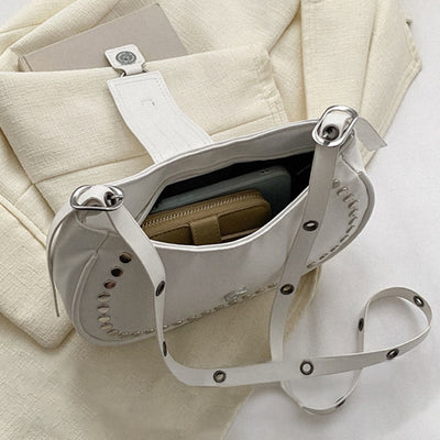 Rivet Crossbody Bag For Ladies Minimalist Punk Classic Purse