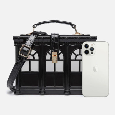 Creative Simulated House Handbag Women Buckle Closure Acrylic Crossbody Bag