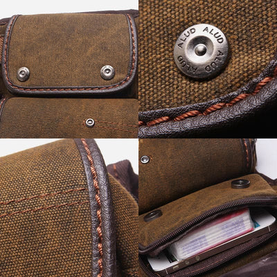 Retro Leg Bag For Men Outdoor Sports Canvas Crossbody Bag