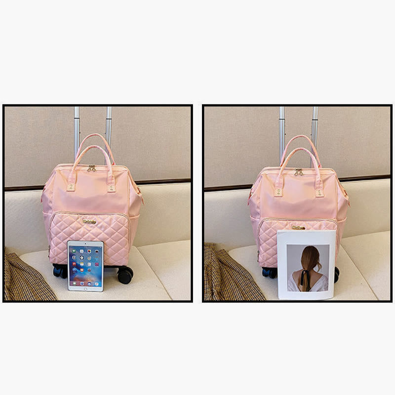 Detachable Travel Backpack Pull Rod Duffel Bag For Women Men
