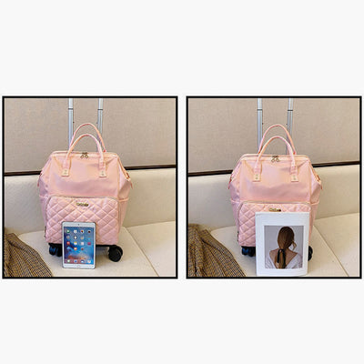 Detachable Travel Backpack Pull Rod Duffel Bag For Women Men