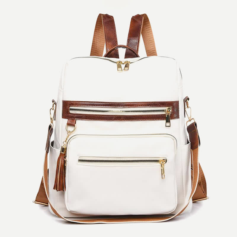 Functional Small Leather Backpack Shoulder Bag Daypack for Women Girls