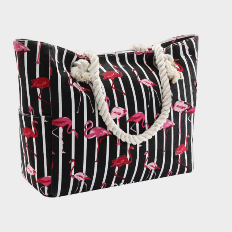 Summer Beach Bag For Women Printing Canvas Large Capacity Handbag