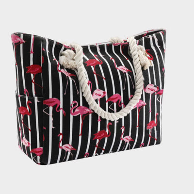Summer Beach Bag For Women Printing Canvas Large Capacity Handbag