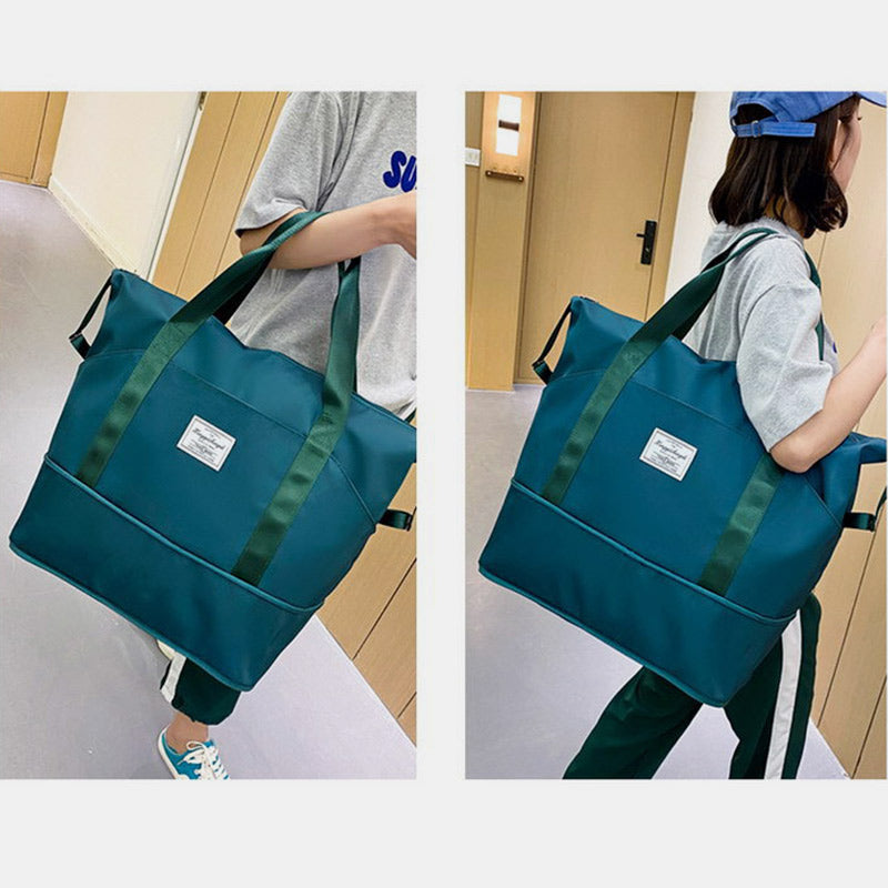 Waterproof Large Capacity Expandable Sport Storage Bag Handbag Duffel Bag