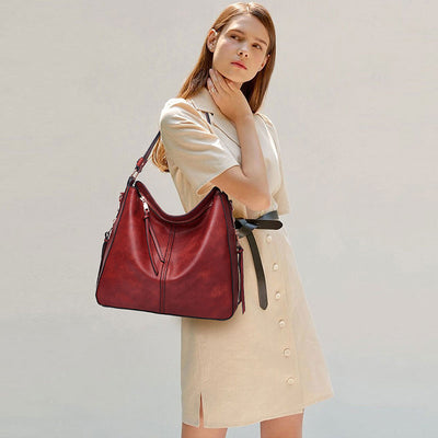 Solid Color Vintage Large Tote