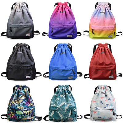 Large Capacity Waterproof Drawstring Nylon Backpack for Sport Swimming Yoga