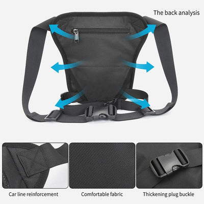 Leg Bag For Men Large Capacity Waterproof Polyester Phone Bag