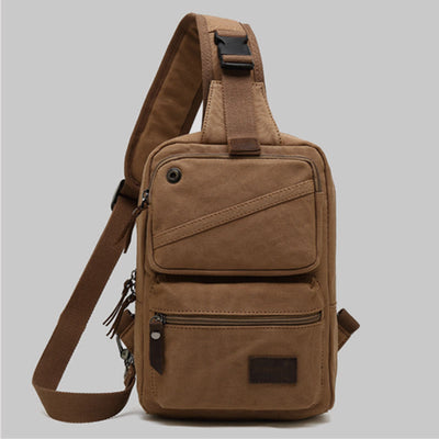 Sling Bag For Men Canvas Retro Sports Crossbody Chese Bag