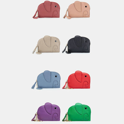 Cute Genuine Leather elephant coin bag Purse