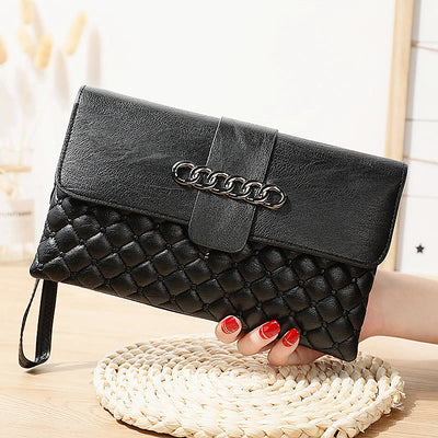 Plaid Pattern Quilted Ladies Shoulder Purse Multifunctional Wallet Handbag