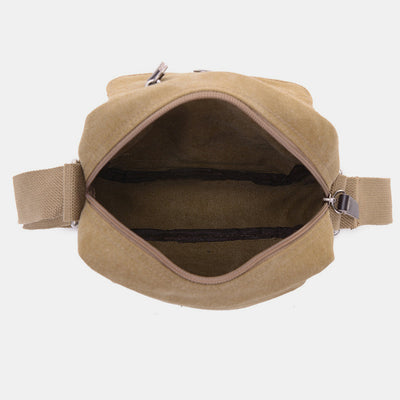 Mens Small Messenger Bag Multi-Slot Travel WorK Canvas Shoulder Bag