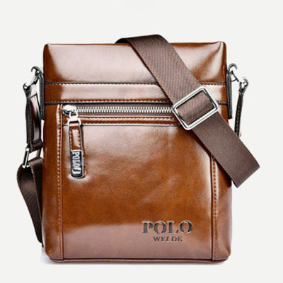 Men's PU Leather Shoulder Bag Business Crossbody Bag Messenger Bag