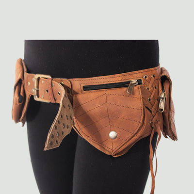 Waist Bag For Women Vintage Medieval Riveted Belt Satchel