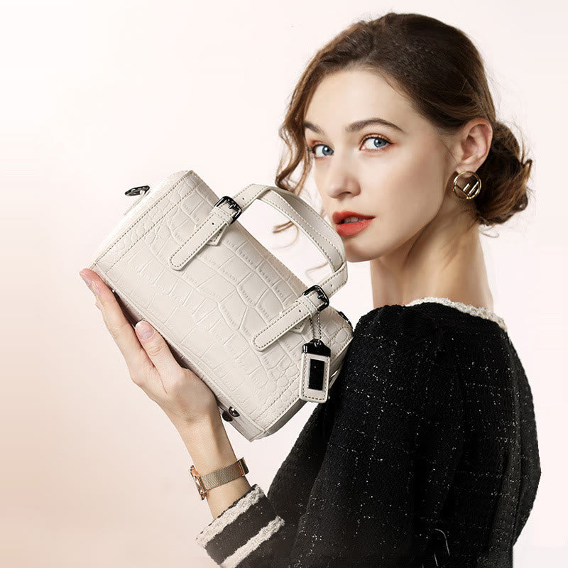 Crocodile Print Leather Handbag Business Commutor Women Crossbody Bag