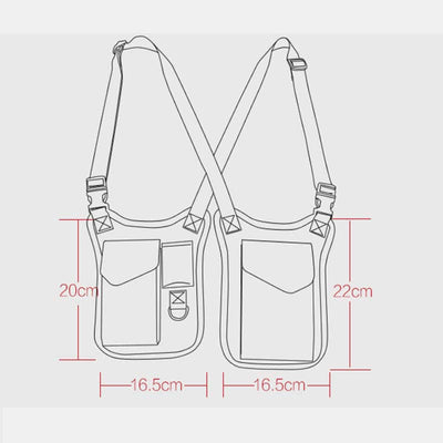 Anti-theft Hidden Underarm Strap Wallet Nylon Holster Bag Double Shoulder Pocket