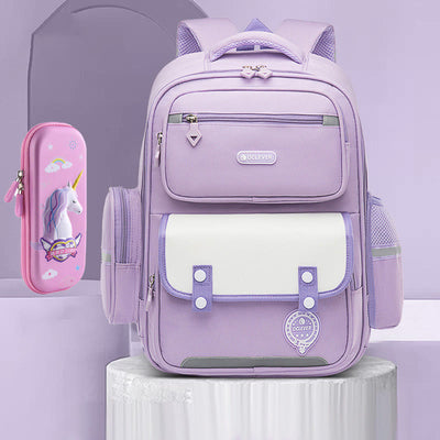 Backpack For Kids Spine Protection Breathable Large Rolling Schoolbag