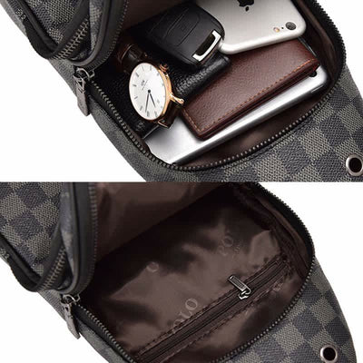 Men Outdoor Casual Travel Hiking Crossbody Chest Sling Bag One-Shoulder Strap