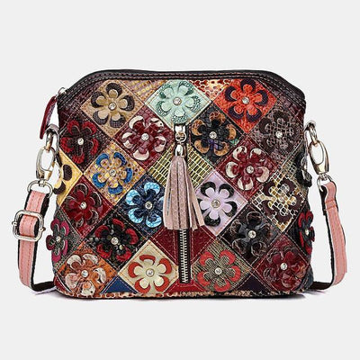 Large Capacity Flower Pattern Crossbody Bag