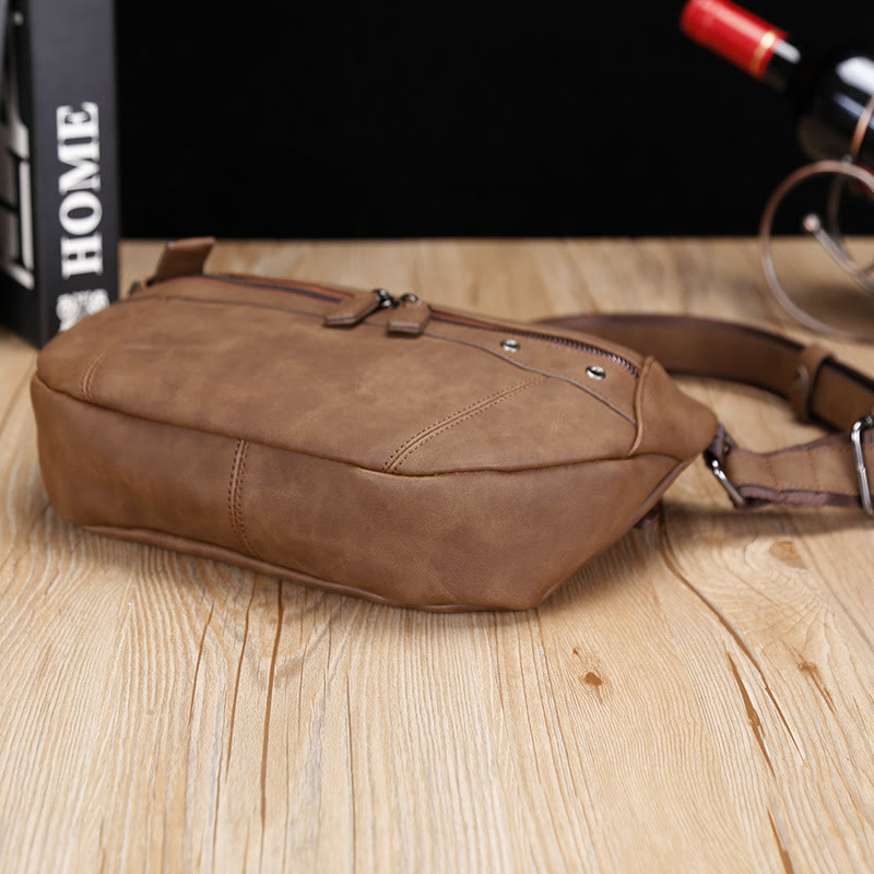 Retro Sling Bag For Men Riding Lightweight Crossbody Chest Daypack