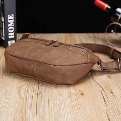 Retro Sling Bag For Men Riding Lightweight Crossbody Chest Daypack