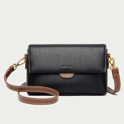 Faux Leather Crossbody Cell Phone Purse with 2 Shoulder Strap