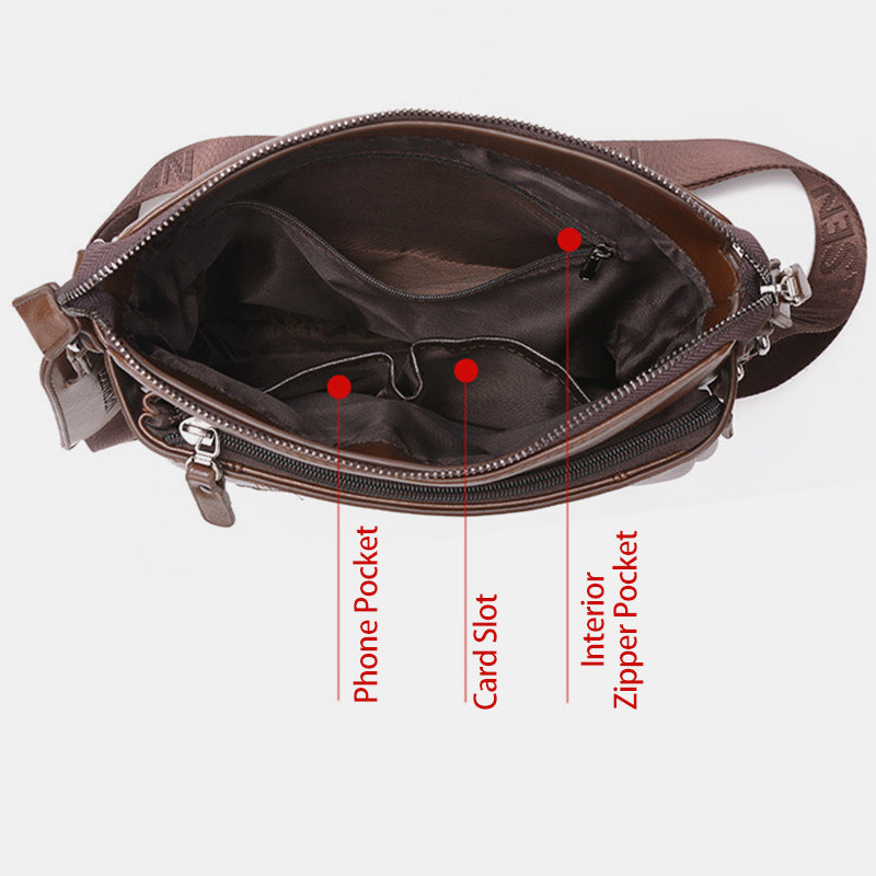 Waterproof Business Independent Double-layer Messenger Bag