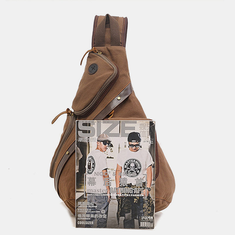 Large Capacity Retro Sling Bag Messenger Bag