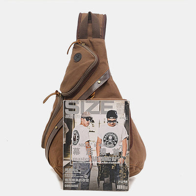 Large Capacity Retro Sling Bag Messenger Bag
