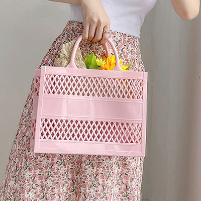 Large Capacity PVC Beach Bag Tote Handbag for Storage Holiday