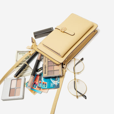 Lightweight Elegant Crossbody Phone Bag with Touchscreen Window