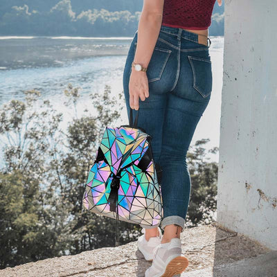 Geometric Luminous Backpack Reflective Bag