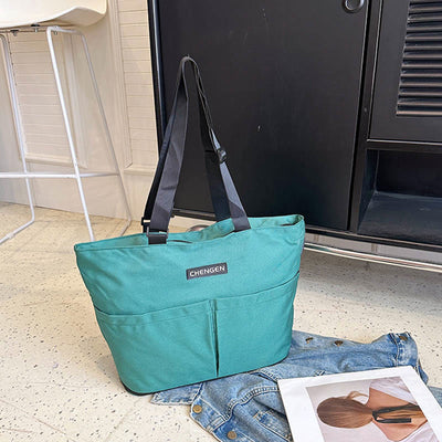 Supermarket Rolling Tote Detachable Foldable Wheels Shoulder Purse For Women