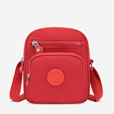Lightweight Small Solid Color Crossbody Bag Multi-Pocket Cell Phone Purse