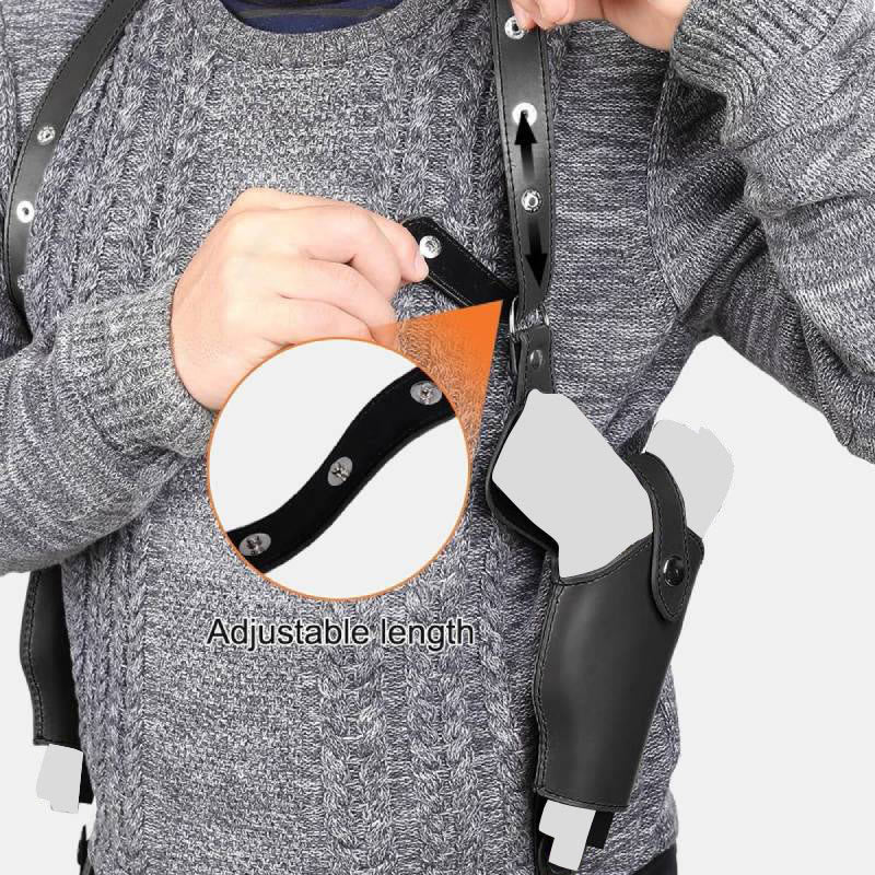 Leather Underarm Concealed Holster Adjustable Pocket Shoulder Armpit Bag
