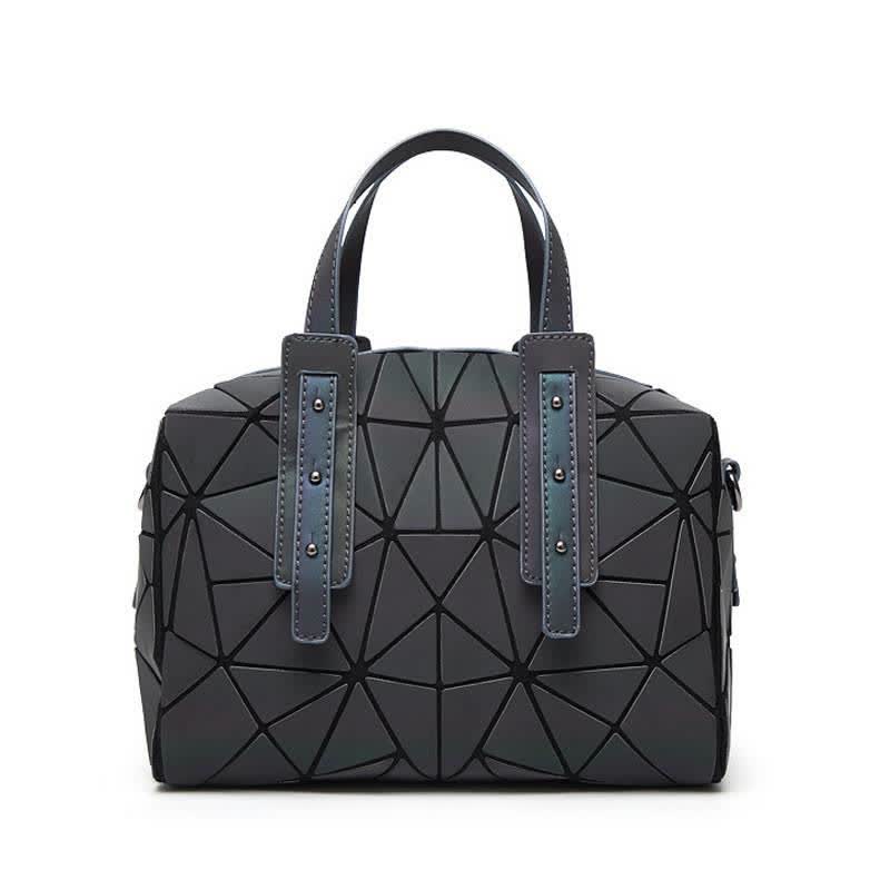 Geometric Purses Handbag Fashion Reflective Tote Bag with Crossbody Strap